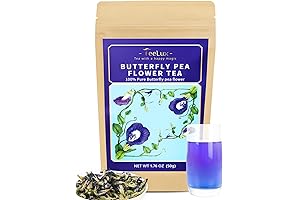 TeeLux Premium Butterfly Pea Tea Flowers for Rich Blue and Purple Brews and Dishes