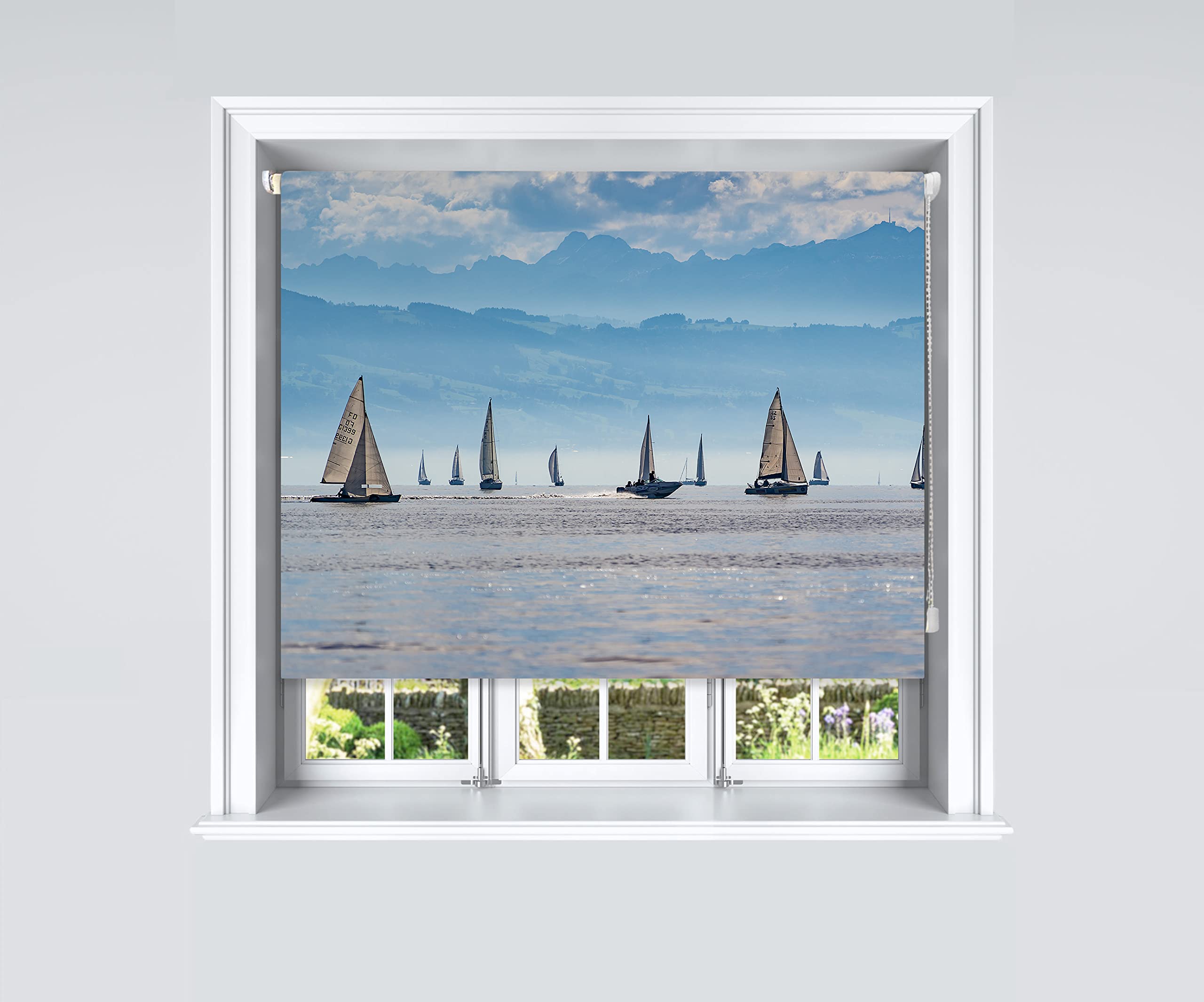B&Q -  Photographic Blackout Roller Blinds For Bedroom Windows(180 X 140 Cm)Scenic Sailing