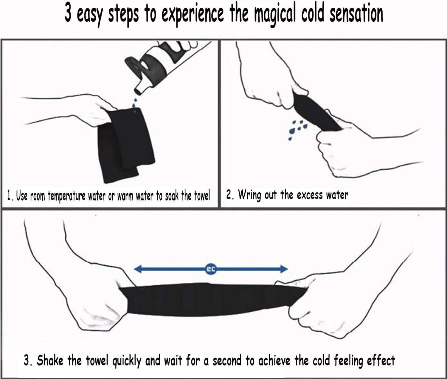 3-Piece Cool Towel Travel Quick-Drying Towel Outdoor Creative Silicone Microfiber ice Sports Towel Portable 3080 ice Towel Sports Towel Hiking Towel Microfiber Towel