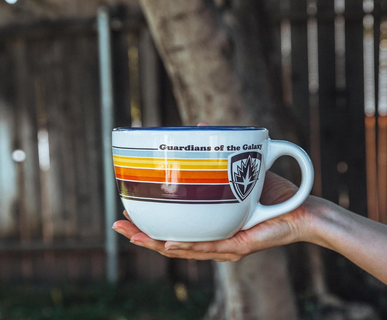 Silver Buffalo Marvel Studios Guardians of the Galaxy Silhouette Ceramic Soup Mug Bowl With Handle For Ice Cream, Cereal, Beverages | Holds 24 Ounces - Image 5