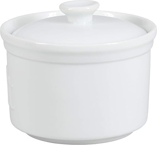 Miniatura 10 de BIA Cordon Bleu Caja de sal de 10 onzas con tapa, color blanco