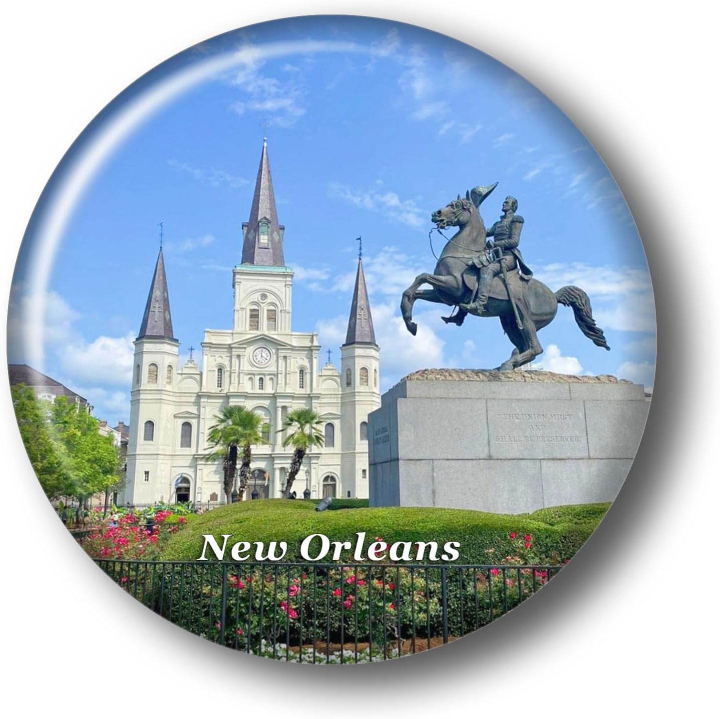New Orleans Louisiana Fridge Magnet French Quarter Jackson Square Refrigerator Magnets 3D Crystal Glass Sticker Travel Collectible Souvenir Gifts