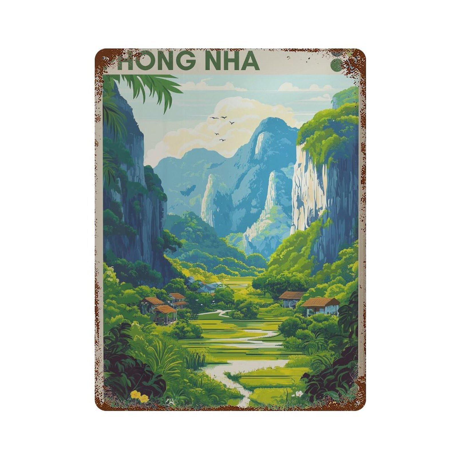 xiaoxiaoshen Phong Nha National Park Vietnam Travel Wall Decor Art Metal Tin Poster Modern Home Decor Art Home Bar Shop Decorations Vintage Sign 40x30cm