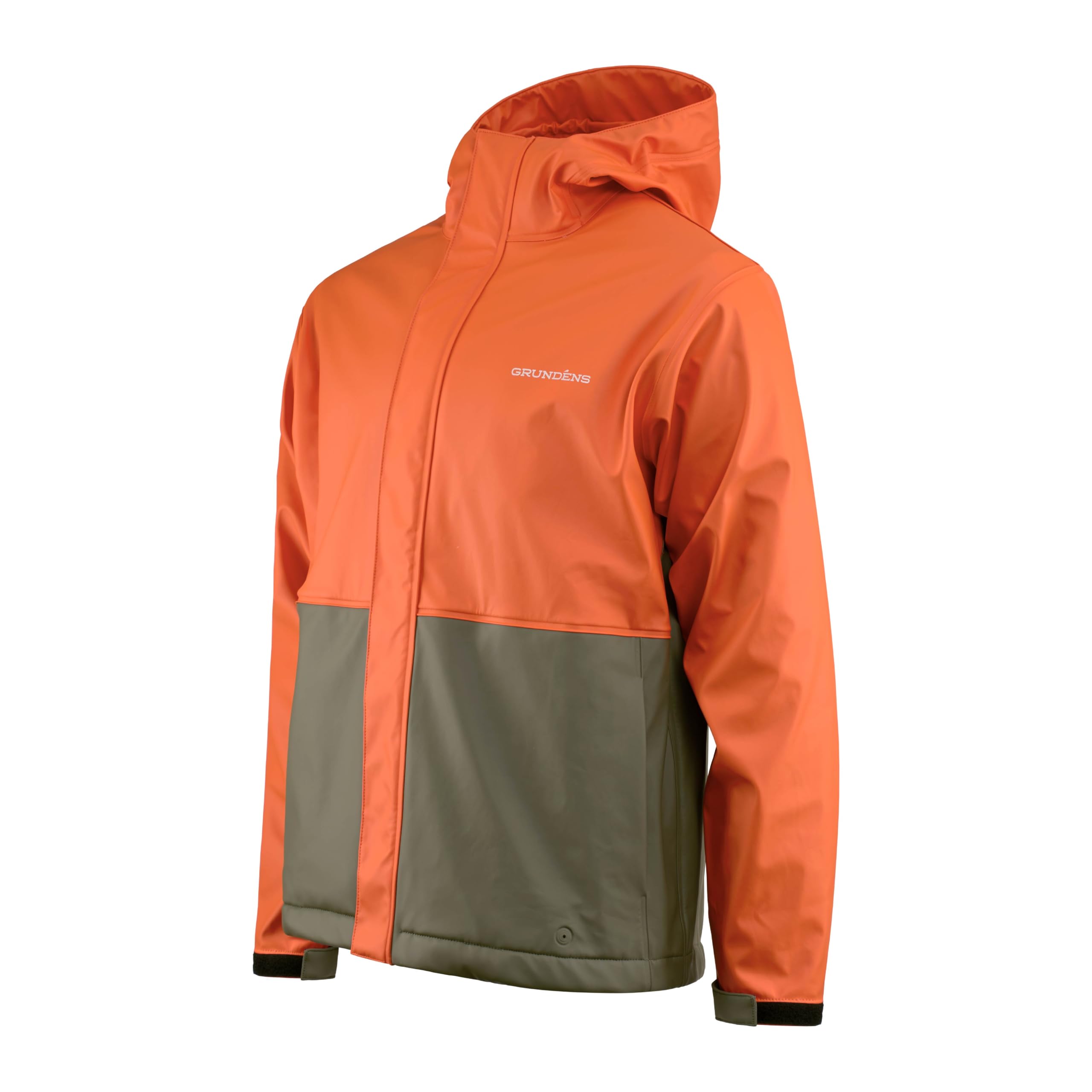 Grundéns Men's Orange/Olive Neptune Thermo Jacket, Large