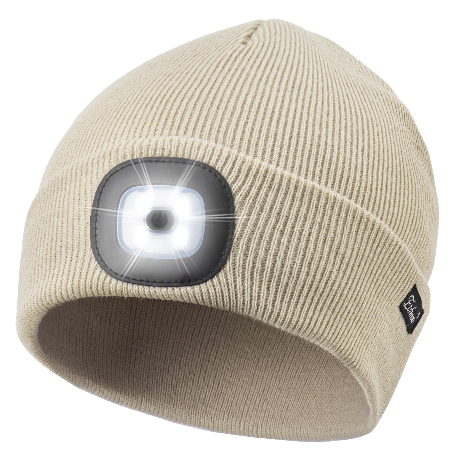 Etsfmoa Unisex Beanie with The Light, Gifts for Men Dad Father Winter Caps