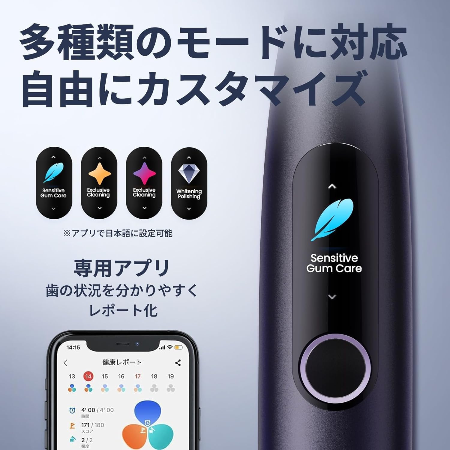 Amazon.co.jp: Oclean X Plus Pro 電動歯ブラシセット 音波歯ブラシ