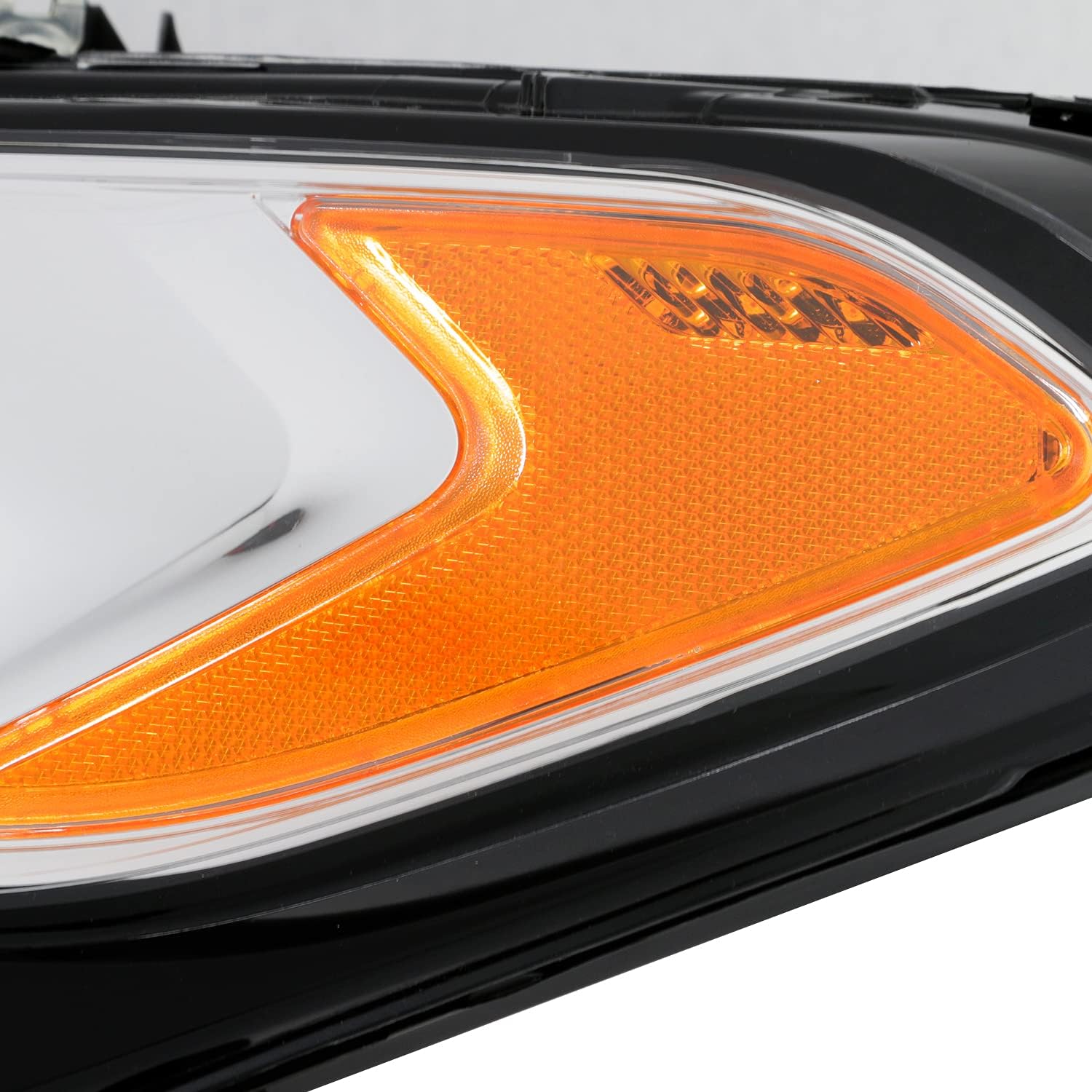 AKKON - Projector Chrome Headlights Pair Fits 2013-2016 Ford Fusion 4Door Sedan [Halogen Models] Driver Left + Passenger Right