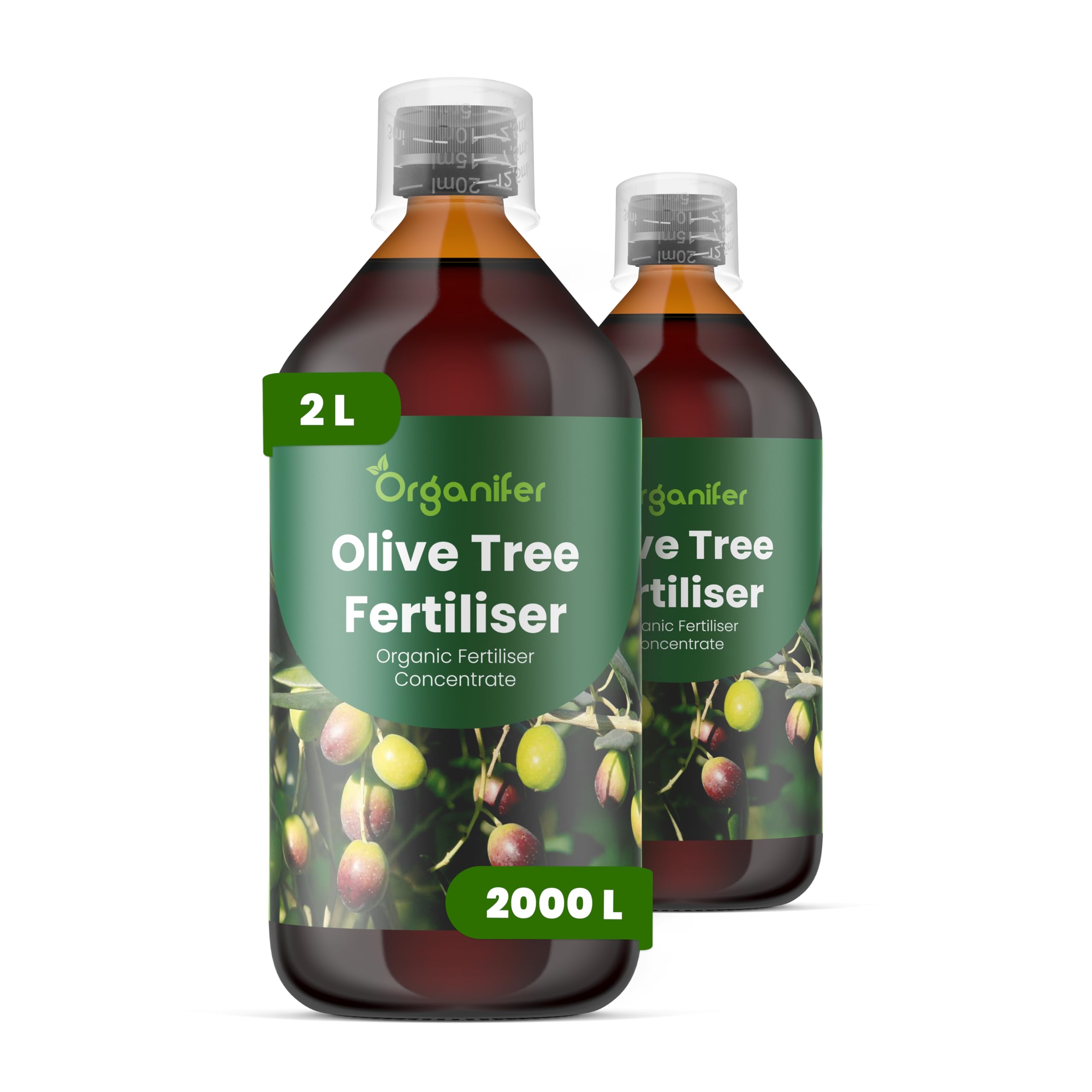 Fertilizante Líquido - 2x1L - Para Olivo - NPK 2-1-8 | Plantas Fuertes Y Hojas Saludables - Organifer