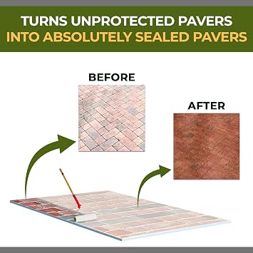 CoverTec StrongSeal Wetlook Paver Sealer Joint-Sand Stabilizer for Brick Pavers, Concrete, Natural Stone (5 Gal - Prof Grade (2) Part Kit)
