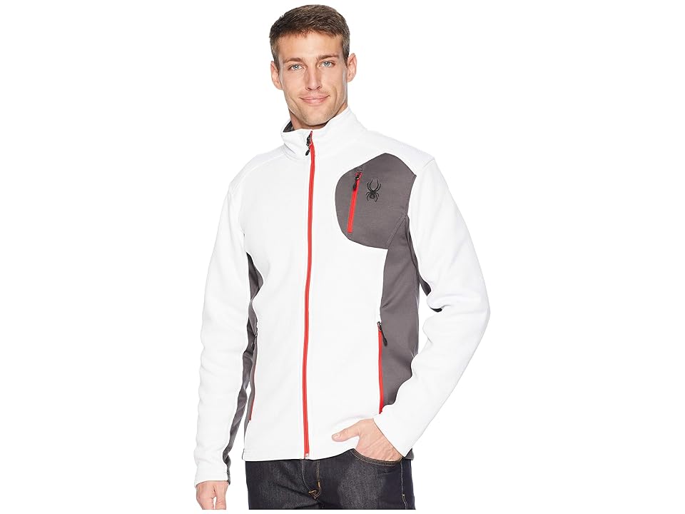 

Spyder Bandit Full Zip Stryke Jacket (White/Polar/Red) Men's Coat