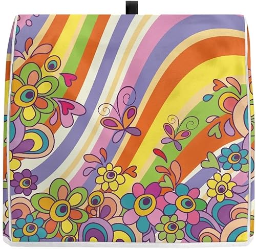 Miniatura 3 de Colorida funda para batidora de cocina de mariposa hippie compatible con mezclador de pie de 4.5 a 5 cuartos de galón, cubiertas de ayuda de cocina