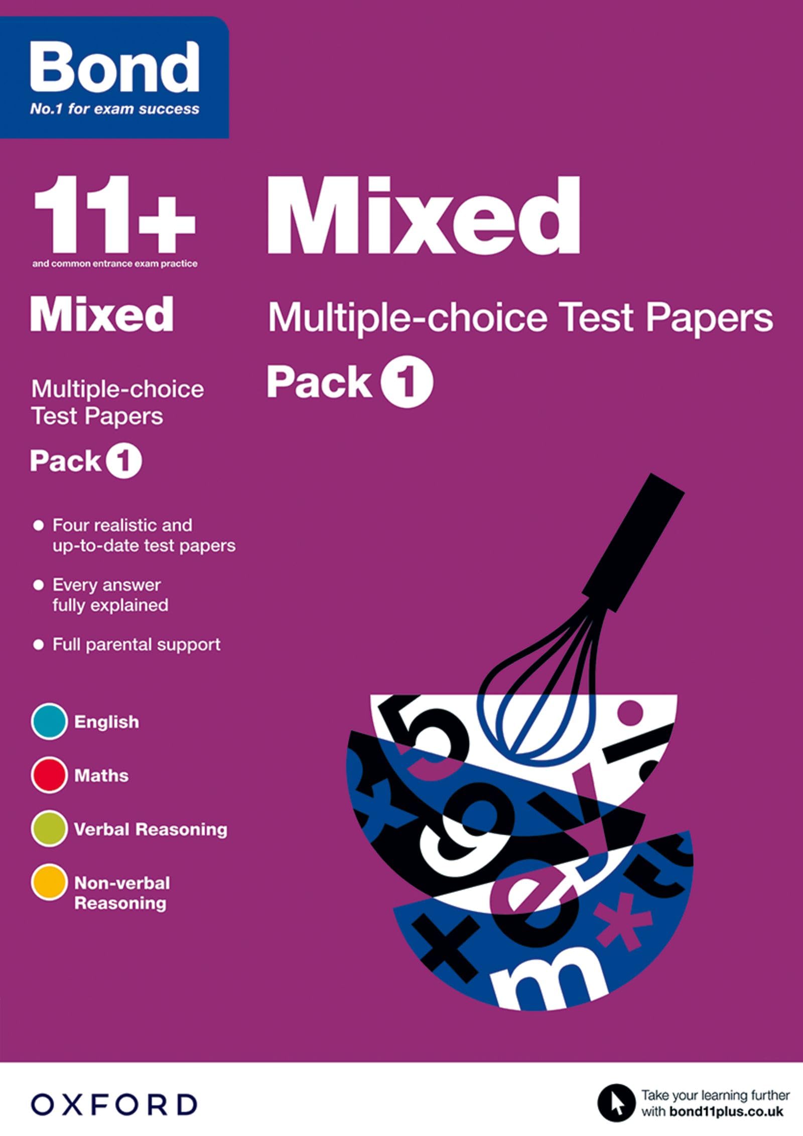 Bond 11+: Mixed Multiple-choice Test Papers: Pack 1