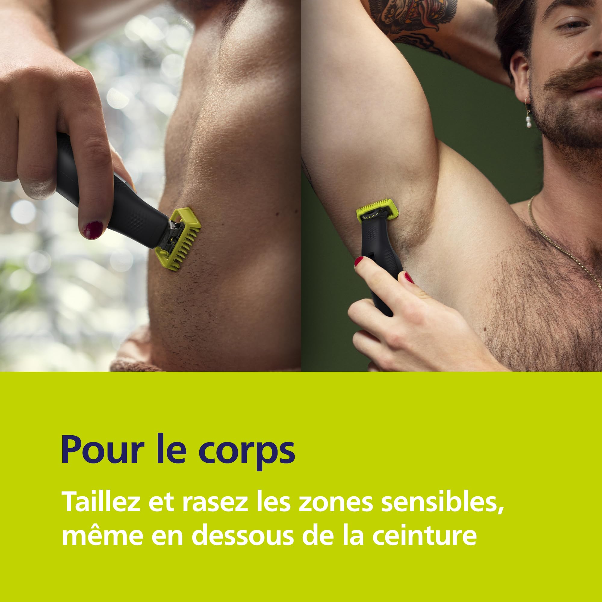 Philips OneBlade Pro 360 Visage + Corps Tondeuse à barbe électrique, 1 lame 360, 14 hauteurs de coupe, QP6652/30