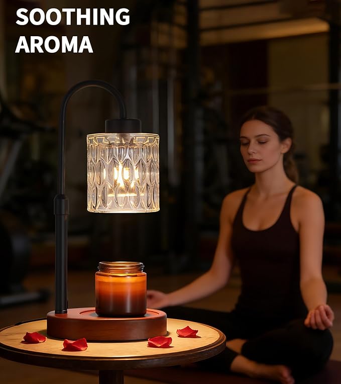 Lámpara Calentadora de Velas MEIXISUE Negra con Dimer y Temporizador miniatura 9