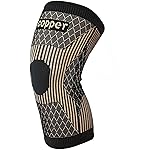 SHENGYADE Knee Brace for Women & Men0nce, Copper Knee Braces for Knee Pain and Support, Copper Ions Fiber Compression Knee Sleeve for Running, Meniscus Tear, ACL, Joint Pain Relief (1, Small)