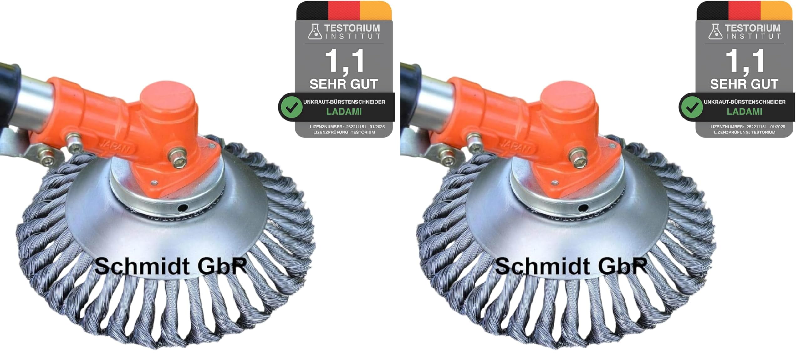 Profi ! Unkrautbürste Wildkrautbürste MOTORSENSE 25,4 x 200 mm Hohe Standfestigkeit - sehr robust - leichte Montage 1 Stück (Packung mit 2)