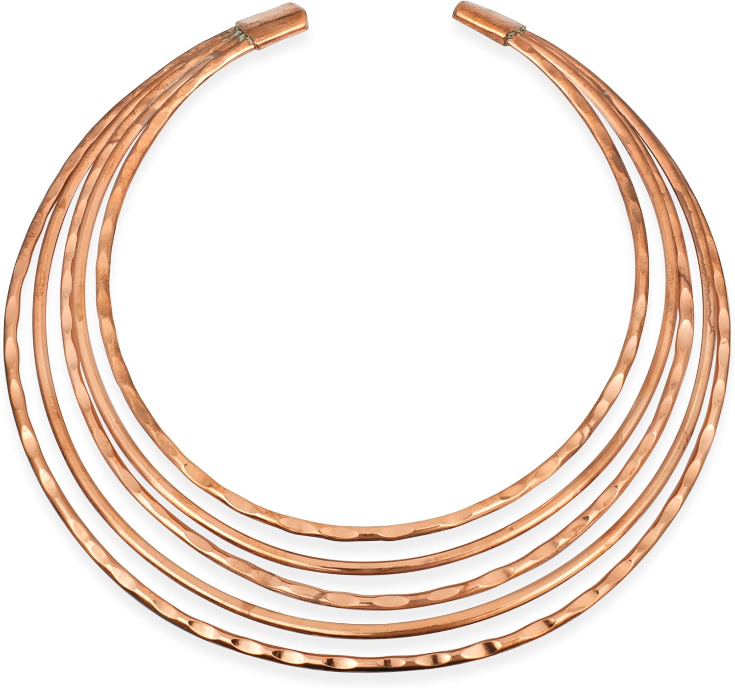 Pure Copper 5 Strands Wire Choker Necklace Ethnic Necklace Copper Wire Design Handmade Jewelry for Men & Women