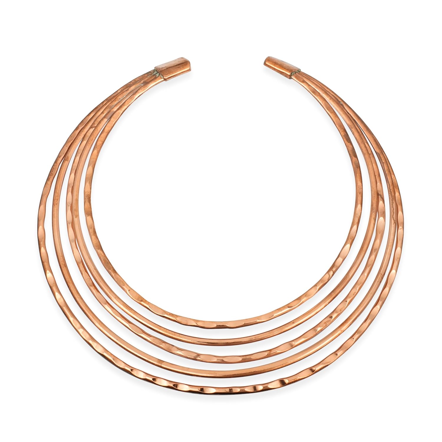 Pure Copper 5 Strands Wire Choker Necklace Ethnic Necklace Copper Wire Design Handmade Jewelry for Men & Women