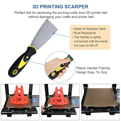 IdeaFormer 62Pcs 3D Printer Tools Kit, 3D Printer Accessories Multifunctional Tool Kit for Removing, Finishing and Cleaning, Compatible with All 3D Printers