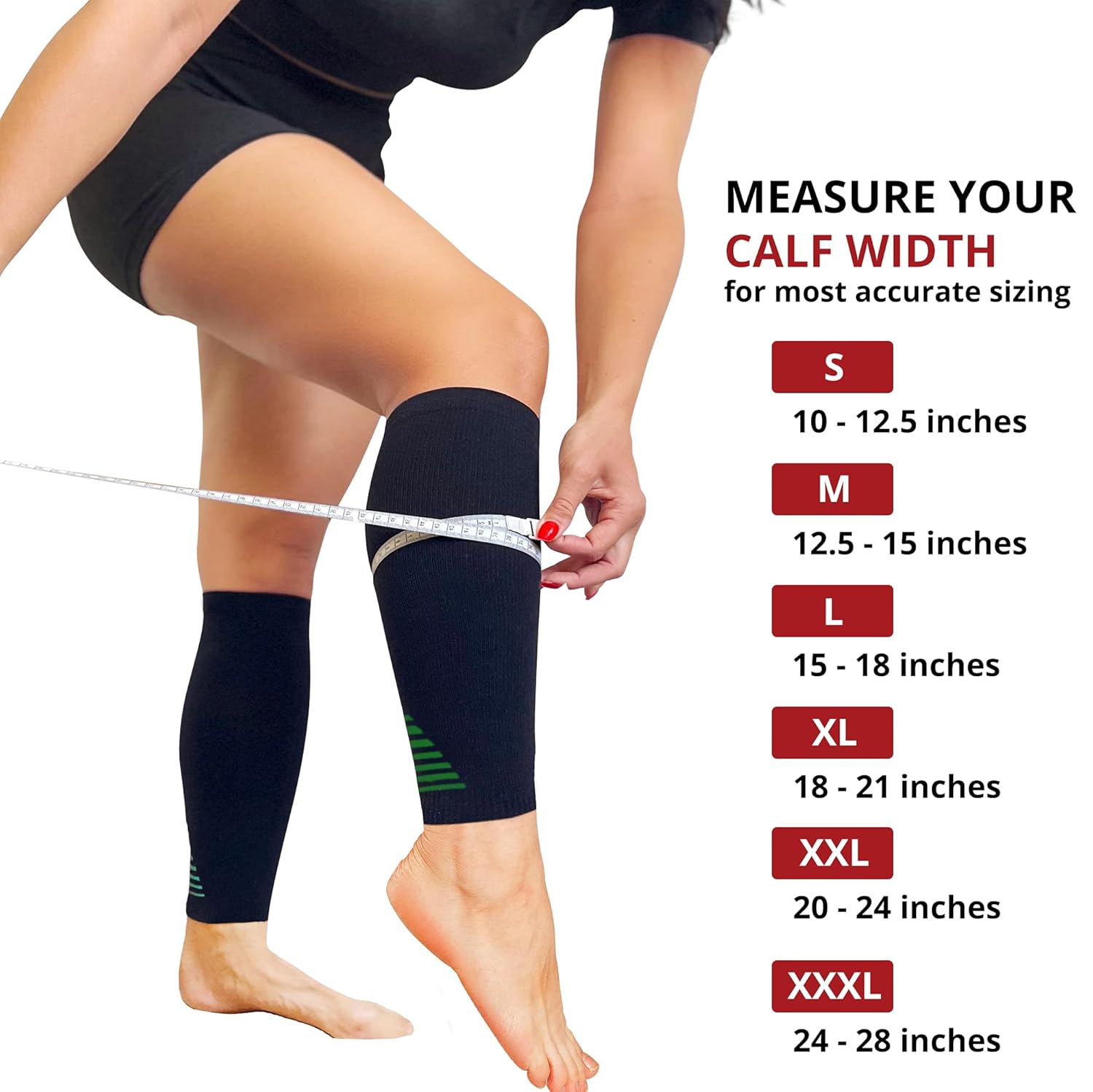 Flash Sale Buy 1 get 1 BAMS Bamboo Leg & Calf Compression Sleeve for Men & Women- Shin Splints, Running