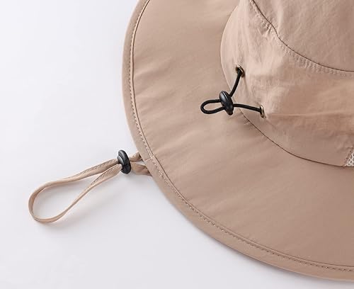 Miniatura 21 de Home Prefer UPF50+ - Sombrero de sol para hombre, sombrero de pesca de ala ancha para hombres y mujeres, sombrero de playa con protección UV, Gris