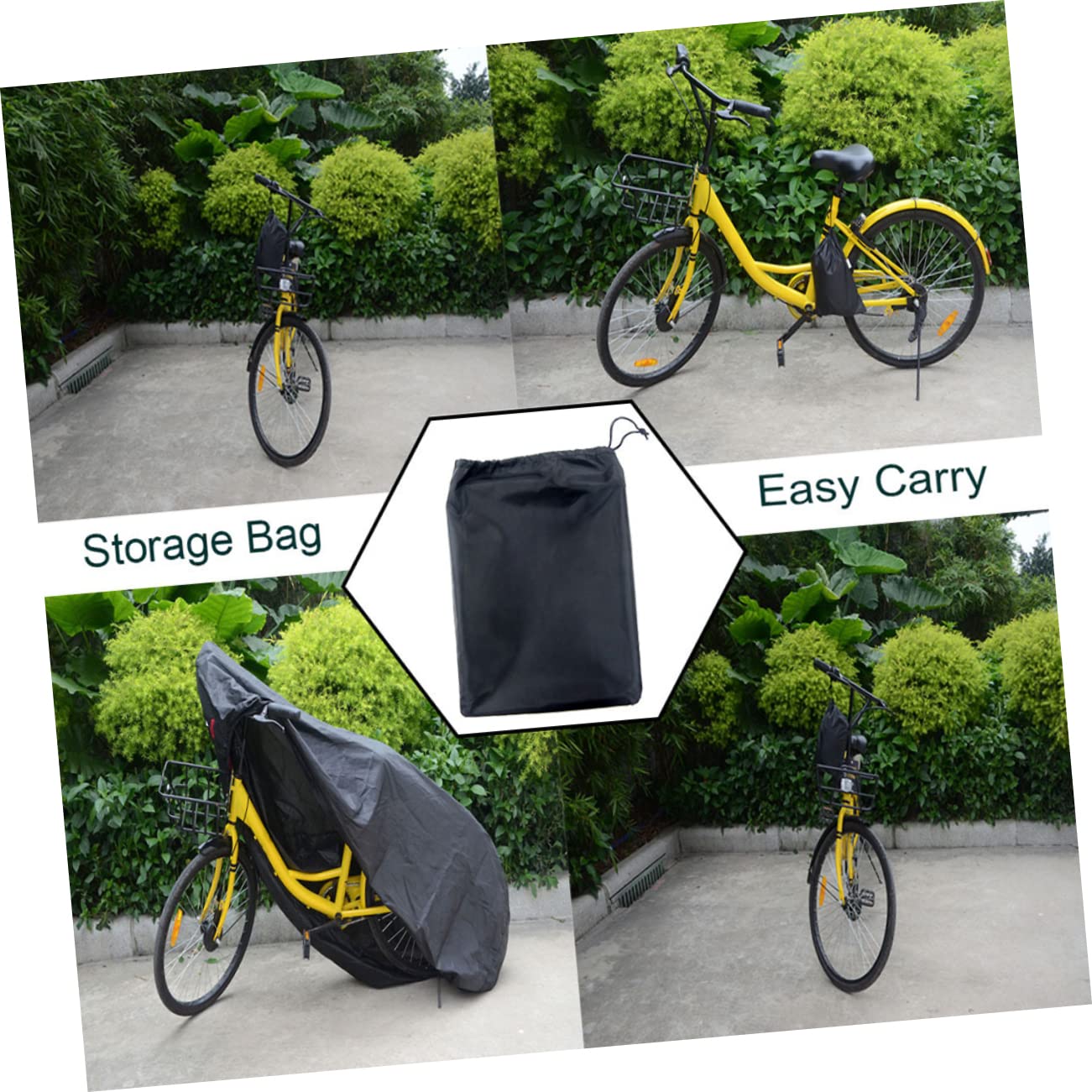 Abaodam 1Pc Outdoor Bike Protector Cover Black Outdoor Protector for Bicycle Storage Against and Dirt