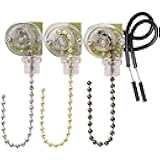 Topbuti 3 Pack Ceiling Fan Pull Chain Switch Zing Ear ZE-109 Two-Wire Light Switch Control Replacement for Ceiling Fan Wall Light Lamps