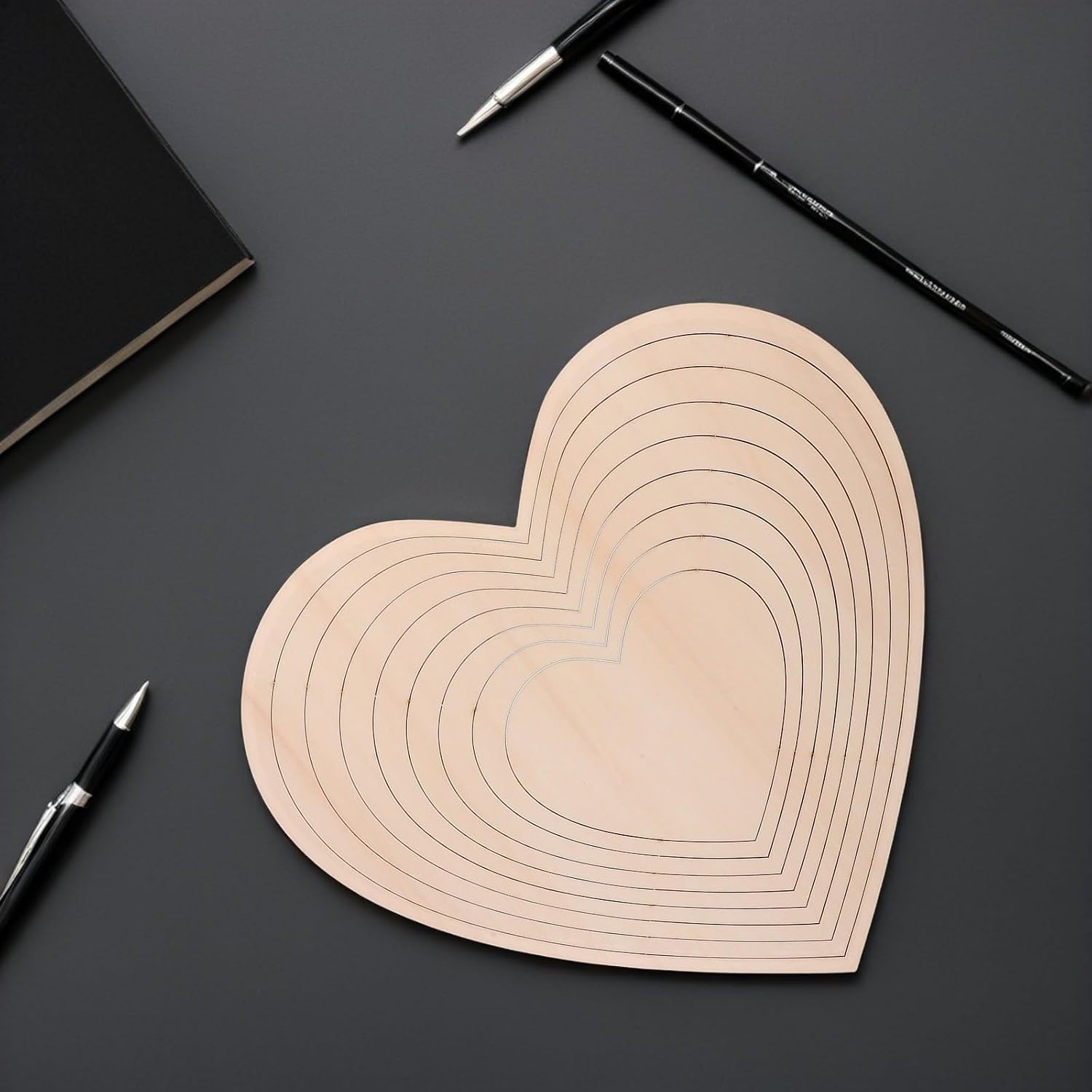 Heart-Shaped Wooden Ceramic Modeling Tool for Plate Forming Set
