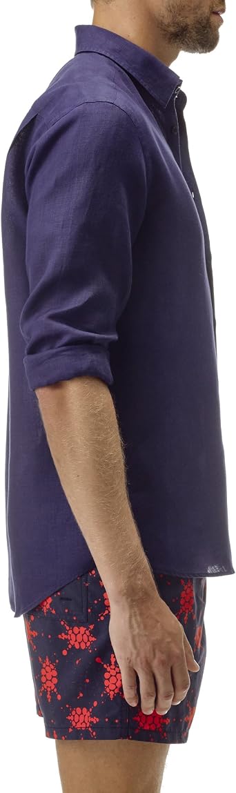 Men Linen Shirt Solid