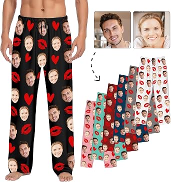 Personalised Pyjamas Pants For Men Custom Pajama Pants Pajama Bottoms Sleepwear Funny Pj Pants With Photo Picture Face