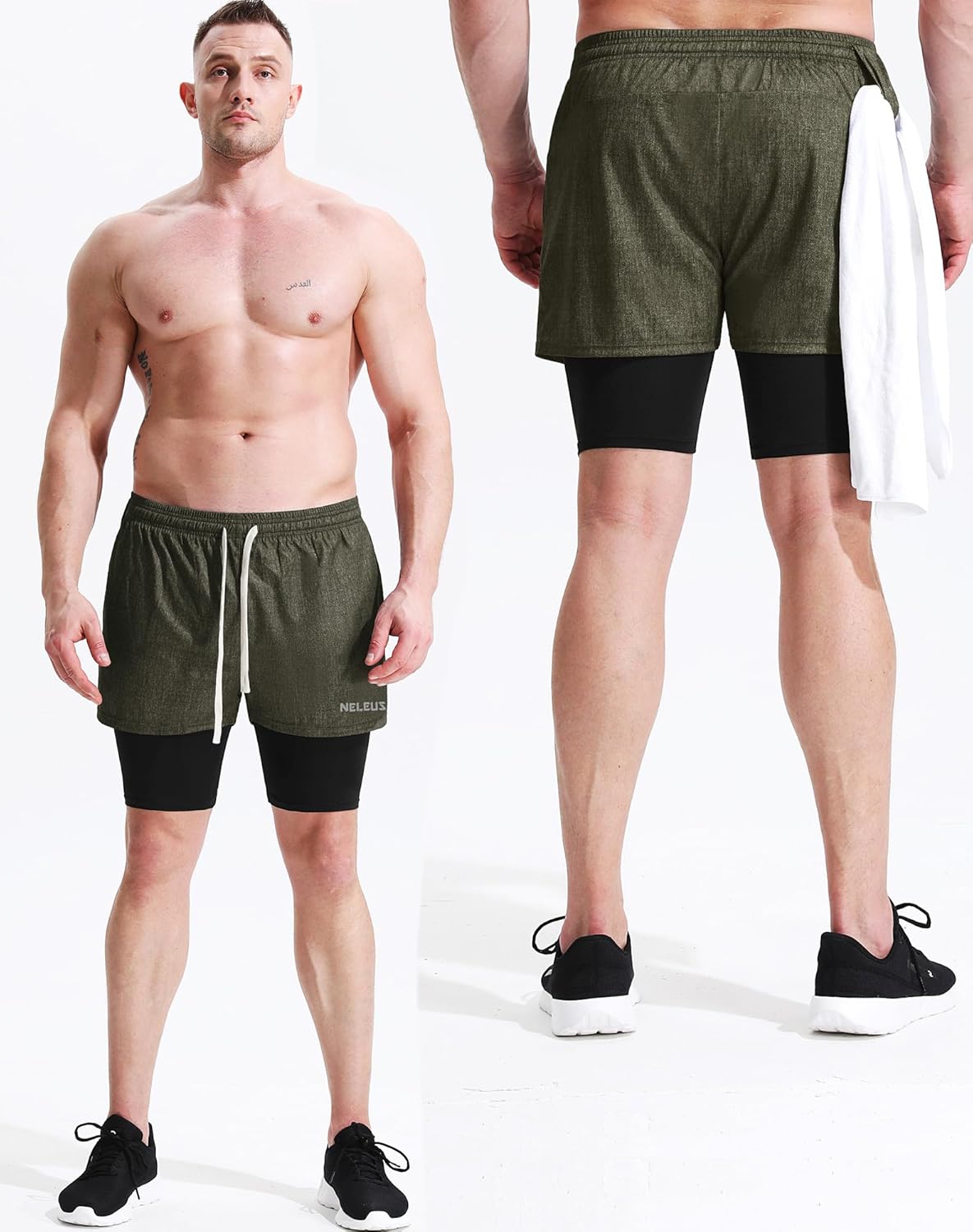 NELEUS Men's Lightweight Workout Athletic Shorts with Pockets - Image 3