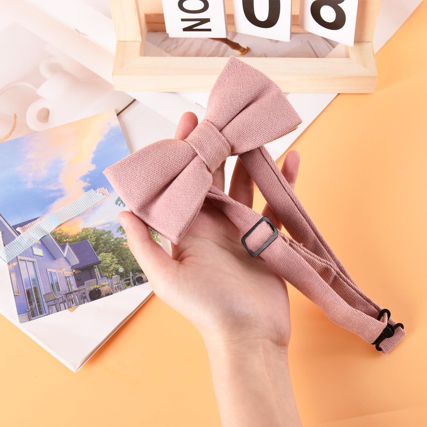 Luxiremi Kinder Fliege,Jungen vorgebundene Fliege Fliege mit verstellbarer Schnalle,Gurt Klassische einfarbige Fliege für Baby Kleinkind Geburtstag Hochzeit Formale Party Fancy Kleid. (Rosa)