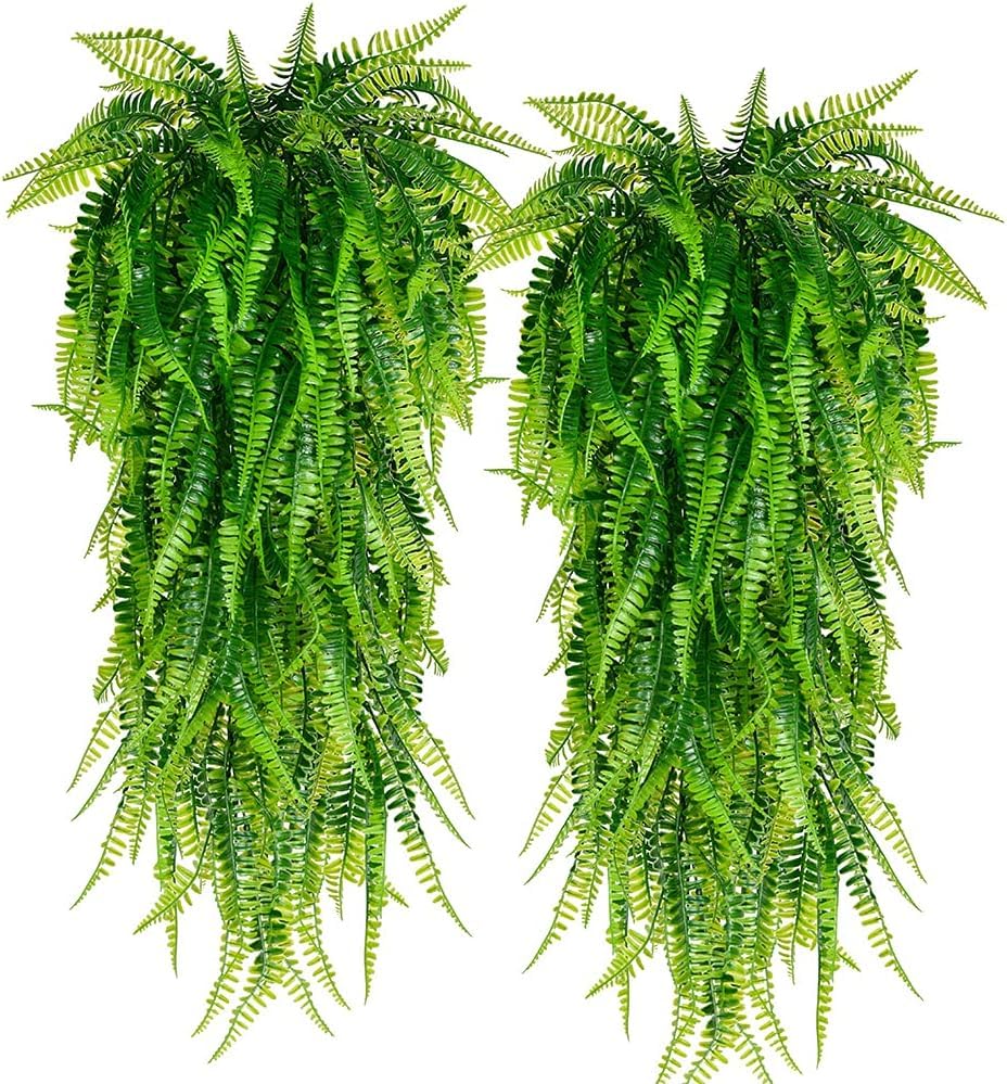 Best Artificial Hanging Plants for Your Home 82 Dekorly Artificial Hanging Vine Ferns Plants Fake Boston Fern Ivy...