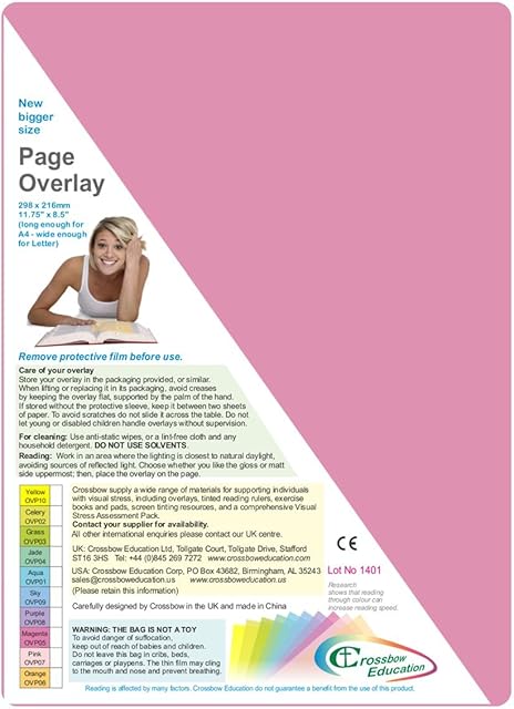Crossbow Education Page Overlay - Magenta (Pack of 5)