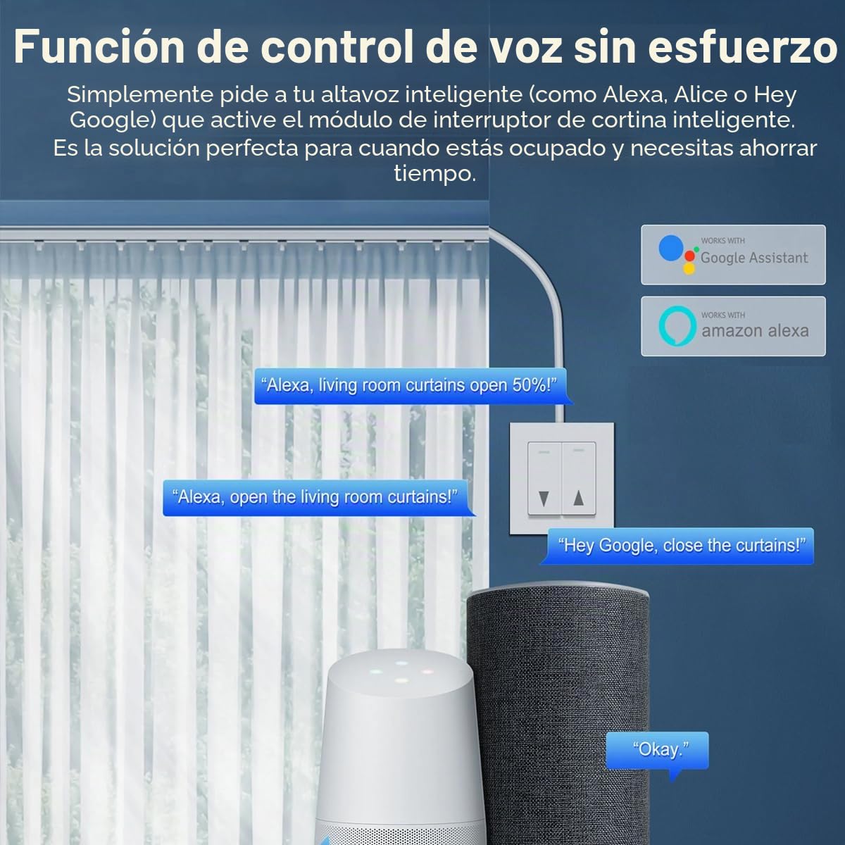 Interruptor de Persiana WiFi con Mandos a Distancia RF, Módulo Receptor 433 MHz, Control de Cortinas Eléctricas, Módulo Control Temporizador, Aplicación Smart