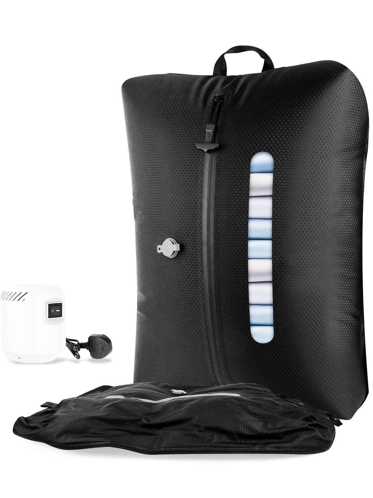 AIDONS Vacuum Bags with Pump for Travel - IP67 Waterproof Reusable Compression Space Saver Bag for Luggage, Rucksack, Backpack, Suitcase(1PC)