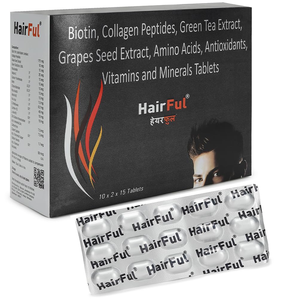 HairFul Hair Supplement Vitamin Tablets Biotin Tablets for Hair Boost Tablet (Pack of 4 X 15) 60 Tablets — Amazon image 9