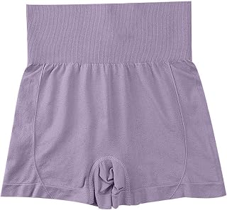 Shorts de Yoga de Cintura Alta, Shorts de Yoga Com Controle de Barriga e Absorção de Suor, Shorts de Treino Justos e Elásticos para Corrida Fitness