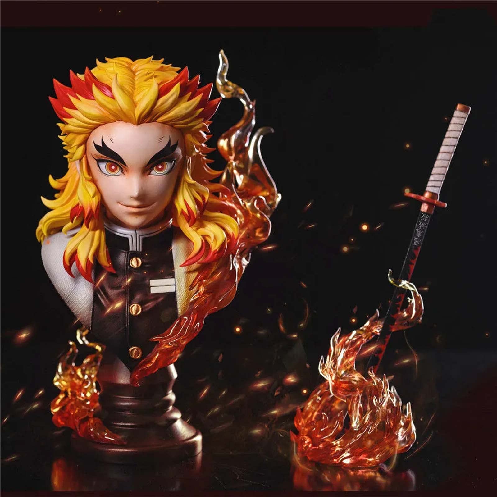 Buy WOGQ Rengoku Kyoujurou Figure From Demon Slayer Series, Demon Slaying Corps Flame Hashira