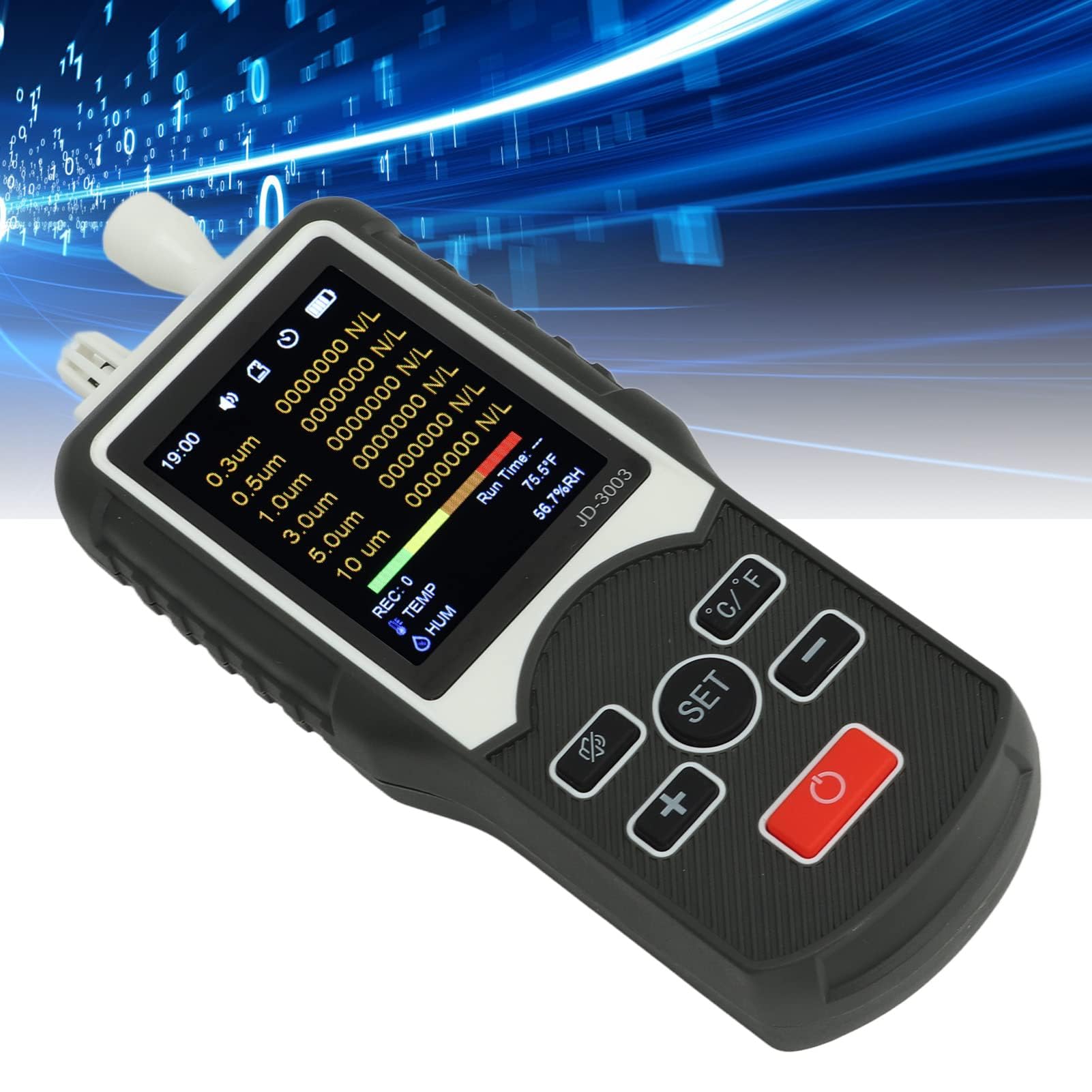 Compteur Professionnel De Qualité De L'air Avec Compteur De Particules De Poussière Pour Intérieur Et Extérieur, Grande Batterie, Vitesse De Test Rapide, Enregistrement En Temps Réel, Large App