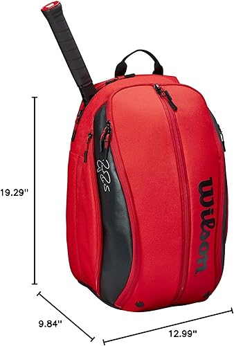 Miniatura 6 de Bolsa para raqueta de tenis Wilson RF DNA - Roja y negra