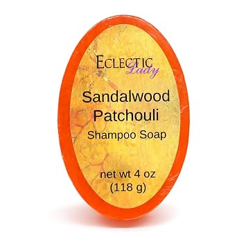 Eclectic Lady Sandalwood Patchouli Shampoo Soap Bar By, 4 oz Bar