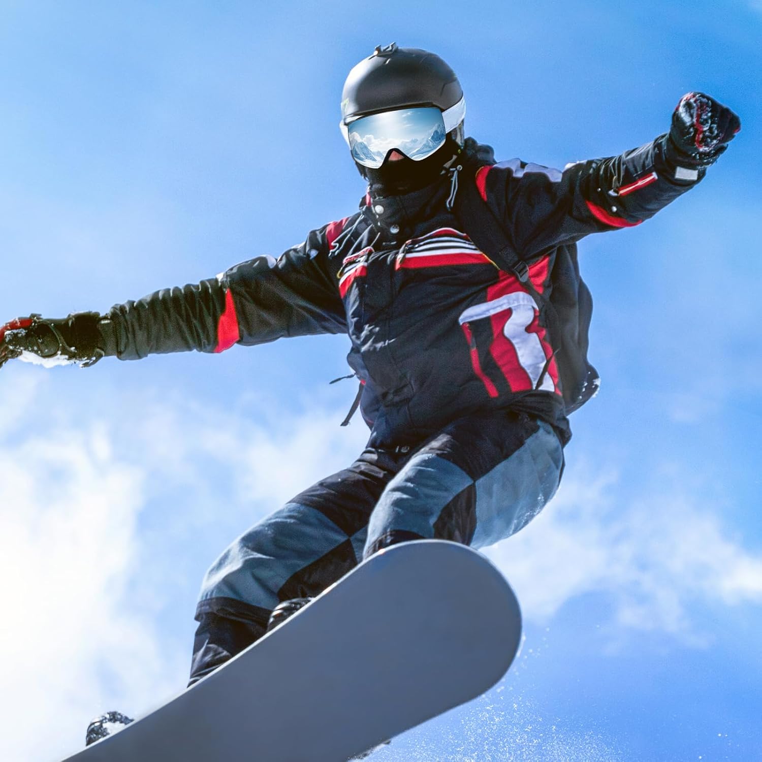 Ski Goggles OTG Snow/Snowboard Goggles Snowboarding Goggles Over Glasses Ski Goggle for Men Women Adult