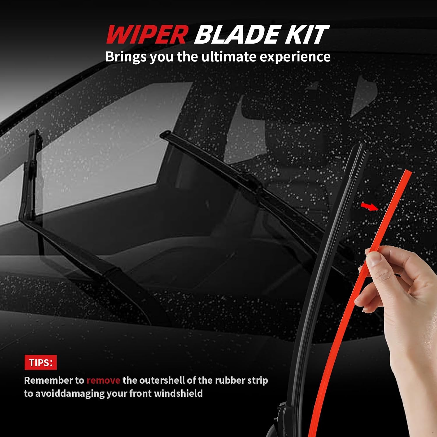 Windshield Wiper Blades Replacement for 2007-2013 Chevy Silverado | 1500/2500HD/3500HD Tahoe Suburban Avalanche GMC Sierra Yukon OTUAYAUTO All-Weather Performance 22 22 Wipers (Pack of 2)