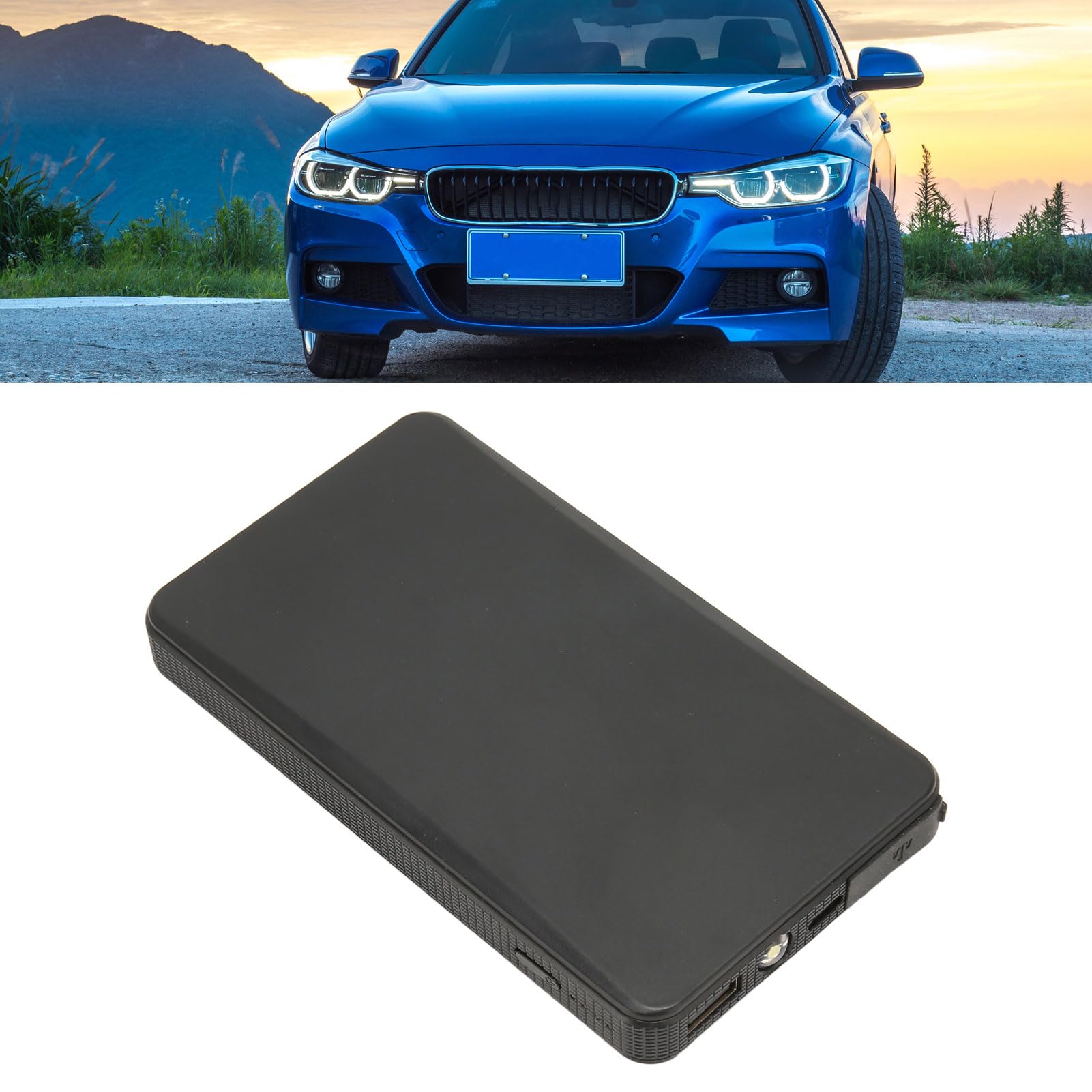 Arrancador de Batería de Coche, Batería de Arranque de 12000 MAh 600 A para Motores de Gasolina de hasta 4,0 L y Diésel de 4,0 L, Refuerzo de Batería con Luz LED Integrada