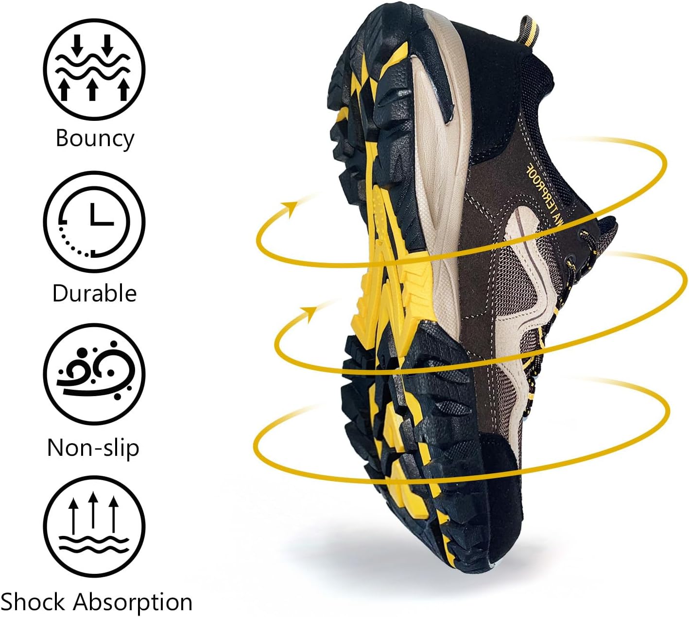 CC-Los Women's Lightweight Waterproof Hiking Shoes for Walking, Outdoor & Climbing Size 5.5-11 - Image 5