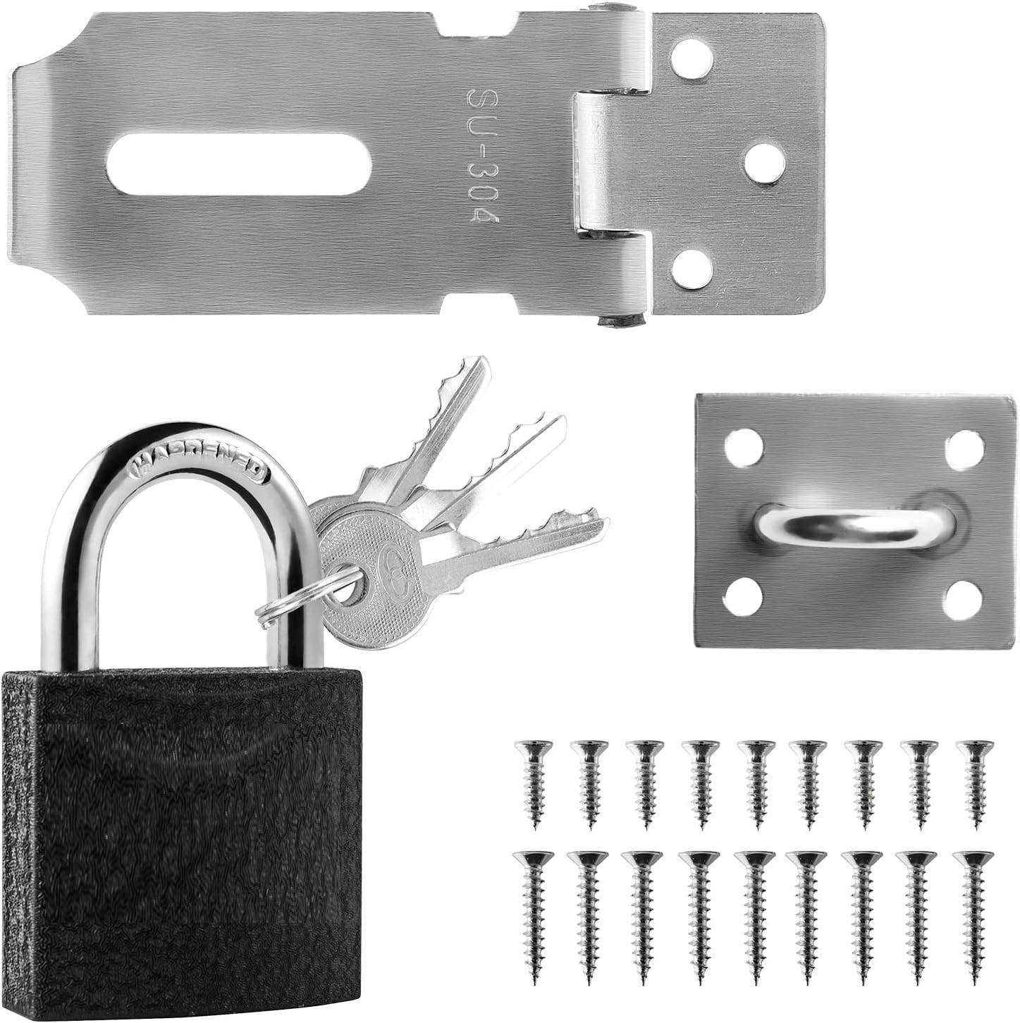 Shed Lock 90°Gate Lock 180°Door Latch Hasp Shed Door Latch Hasp and