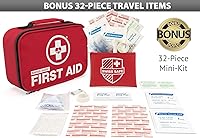 Vista 5 de 2-pulgadas-1 kit de primeros auxilios (120 piezas) + Bonus 32-Piece Mini Kit de primeros auxilios: Compact para en casa, al aire última
