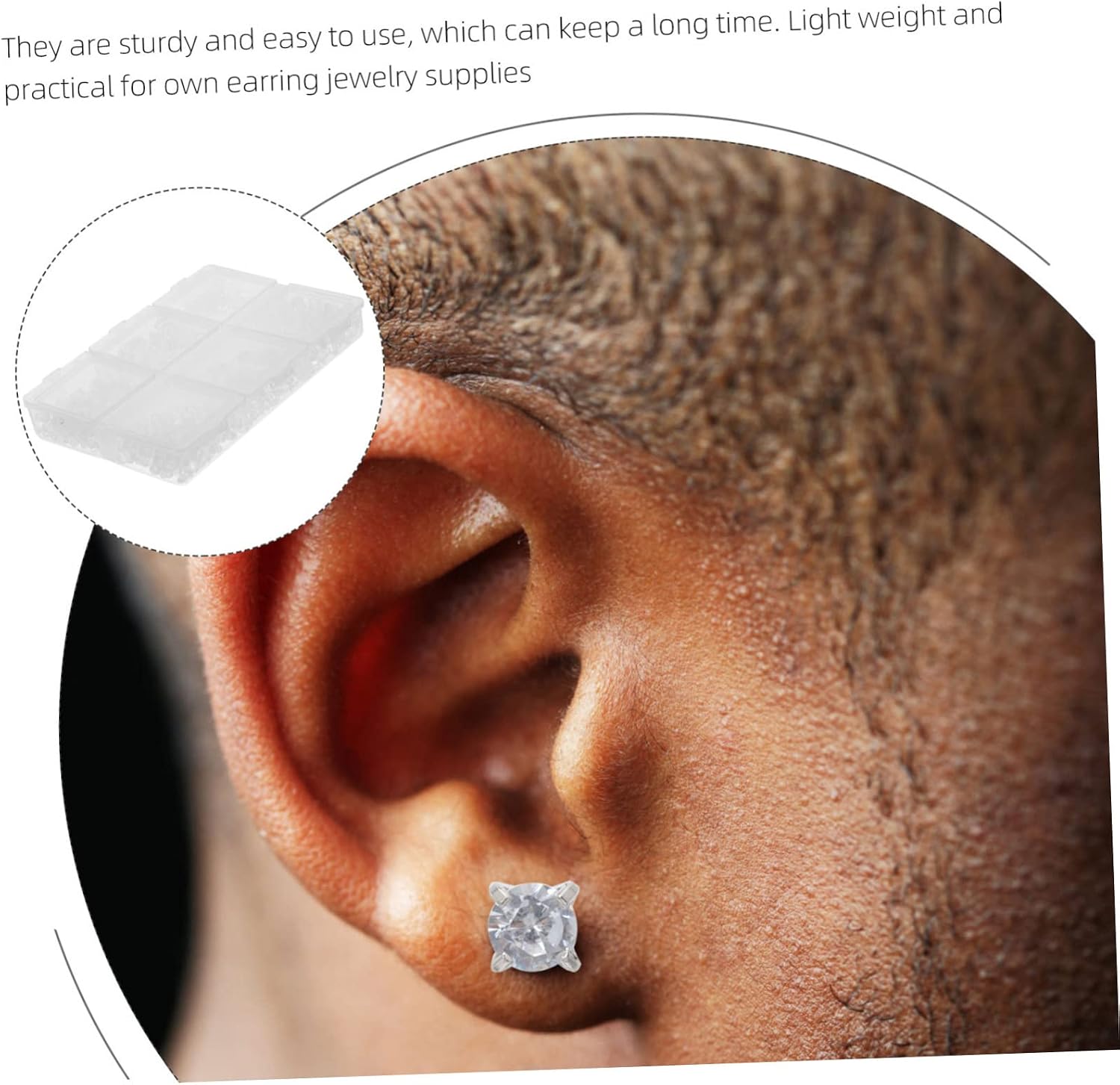 ARTIBETTER Lightweight Transparent Silicone Earring Backs Gentle Ear Stoppers for for Droopy Ears Easy to Use Findings