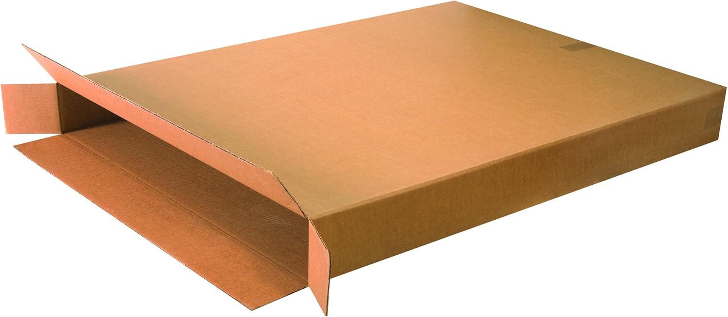 Partners Brand P36548FOL Side Loading Boxes, 36"L x 5"W x 48"H, Kraft (Pack of 5)